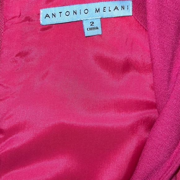 ANTONIO MELANI size 2 sexy sheath midi dress worn slit and twisted straps - Picture 2 of 8